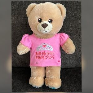 Build A Bear Ligth Brown Birthday Princess Girl Plush Toy